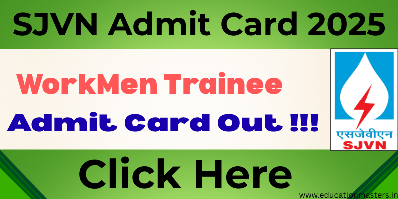 SJVN Admit Card 2025